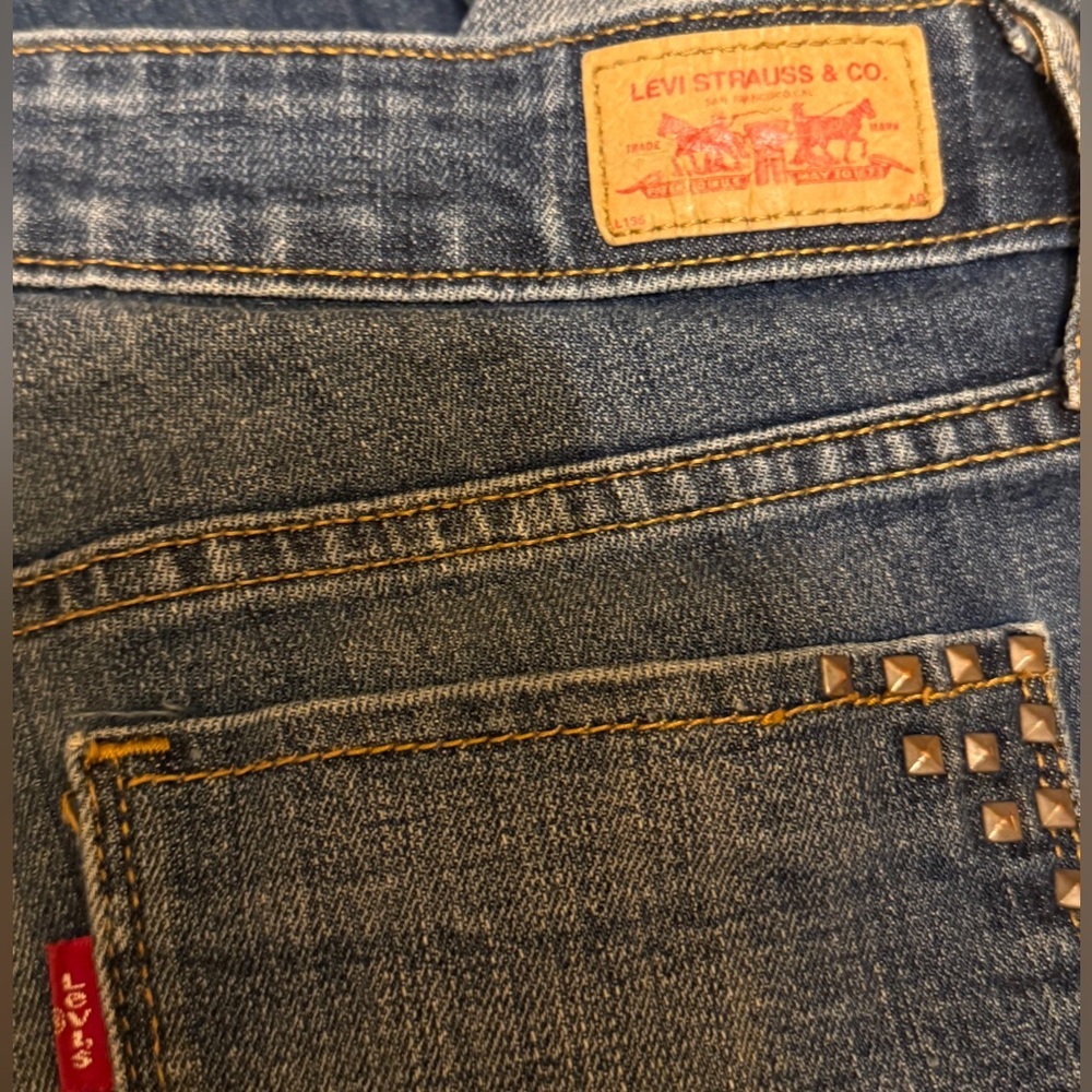 Levi's Blue Skinny 531 Jeans with Studded Pocket - Picture 5 of 7
